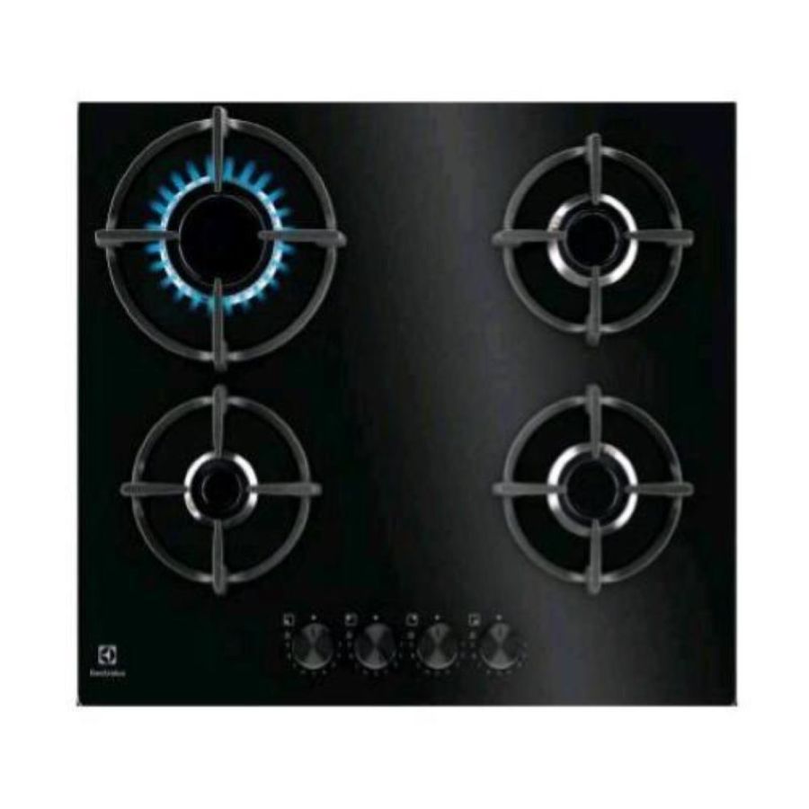 Electrolux EGG64272K piano cottura Nero Da incasso 60 cm Gas 4 Fornello(i)