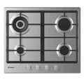 Candy Timeless CHG6BR4WX Stainless steel Da incasso Gas 4 Fornello(i)