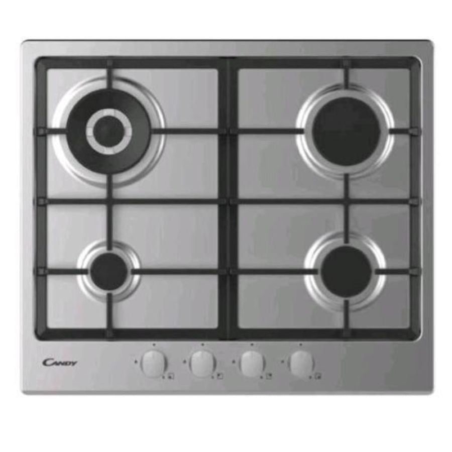 Candy Timeless CHG6BR4WX Stainless steel Da incasso Gas 4 Fornello(i)