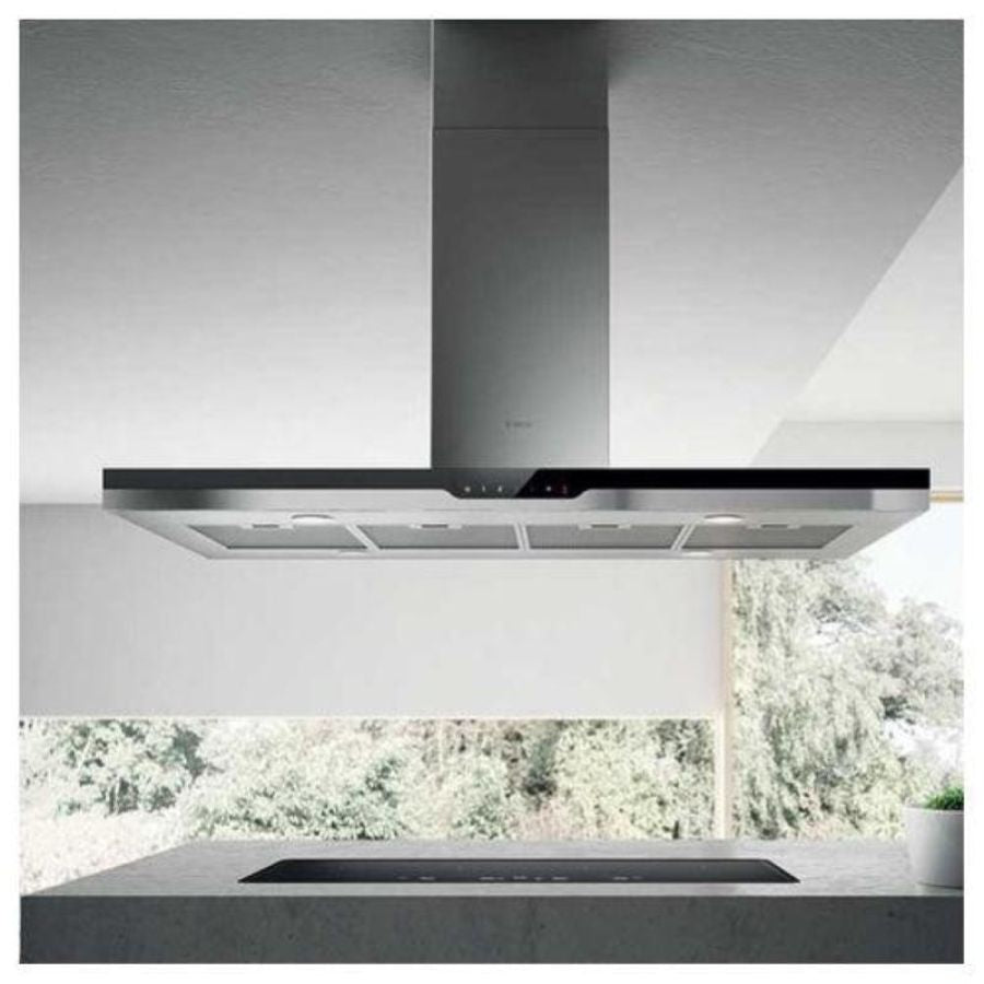 Elica Top Sense IXBL/F/60 Cappa aspirante a parete Nero, Stainless steel A