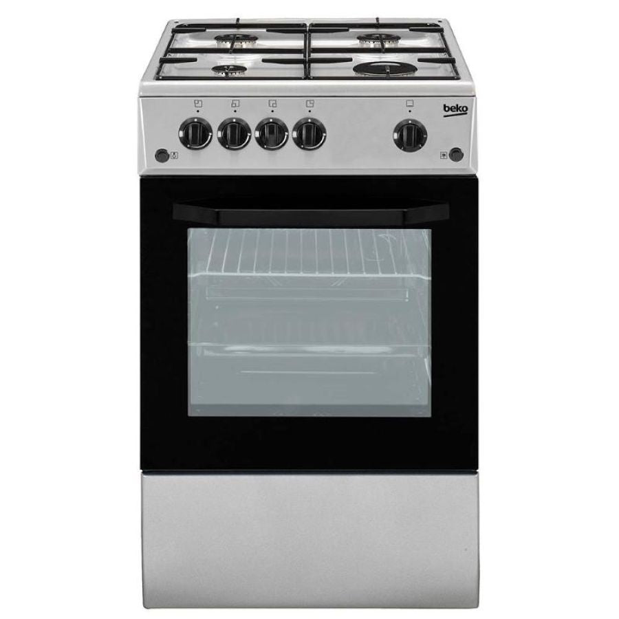 Beko CSS42014FS cucina Elettrico Gas Nero, Argento A