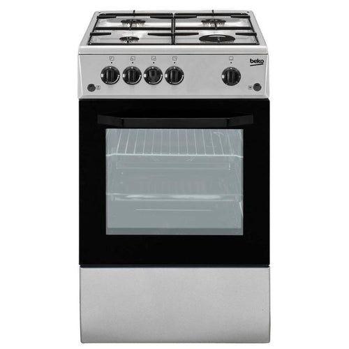 Beko CSS42014FS cucina Elettrico Gas Nero, Argento A