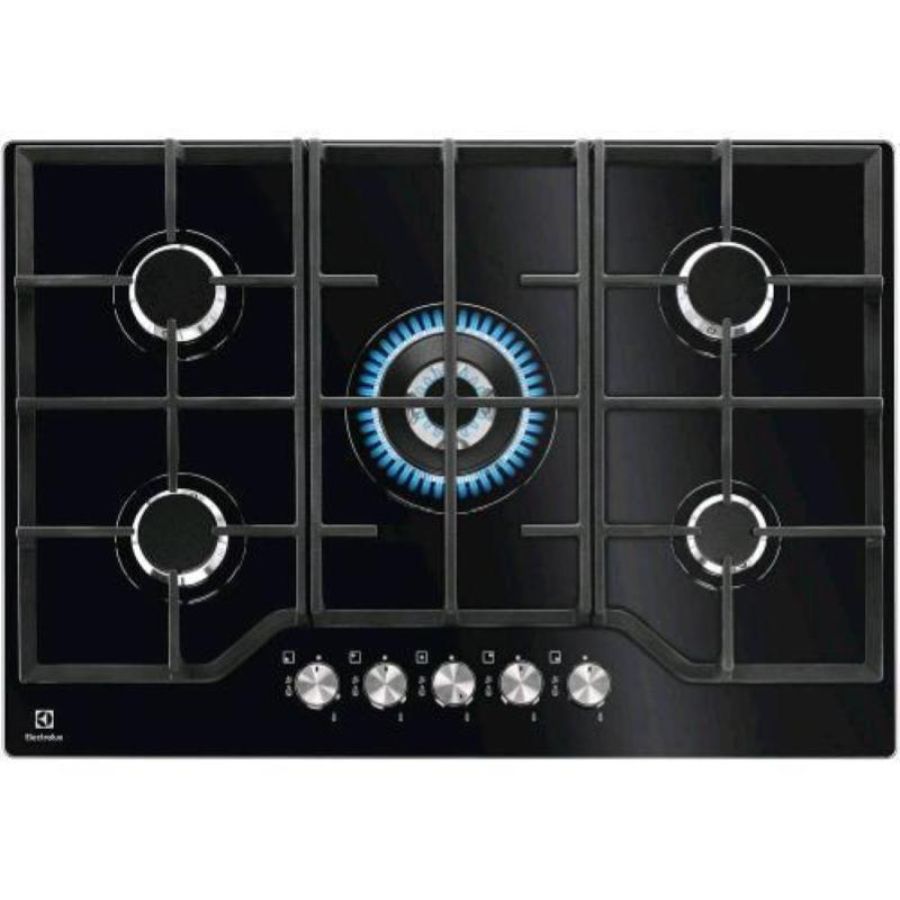 Electrolux EGG7536K Nero Da incasso 74 cm Gas 5 Fornello(i)